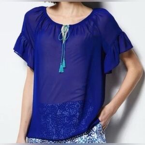 Milly For Design Nation Sheer Blouse